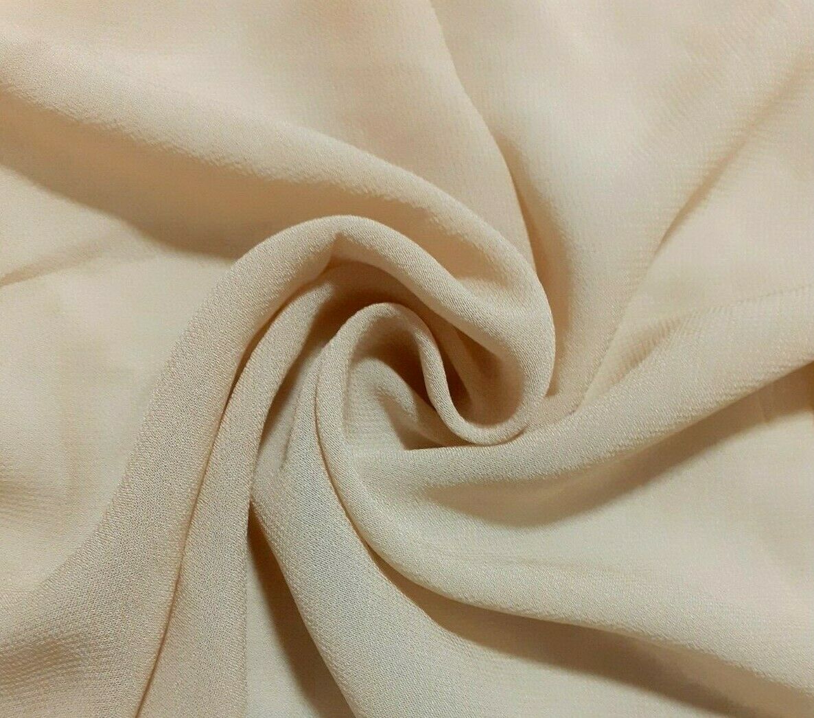 BEIGE AND BURGUNDI VISCOSE CHIFFON FABRIC - SOLD BY THE METRE - Image 3