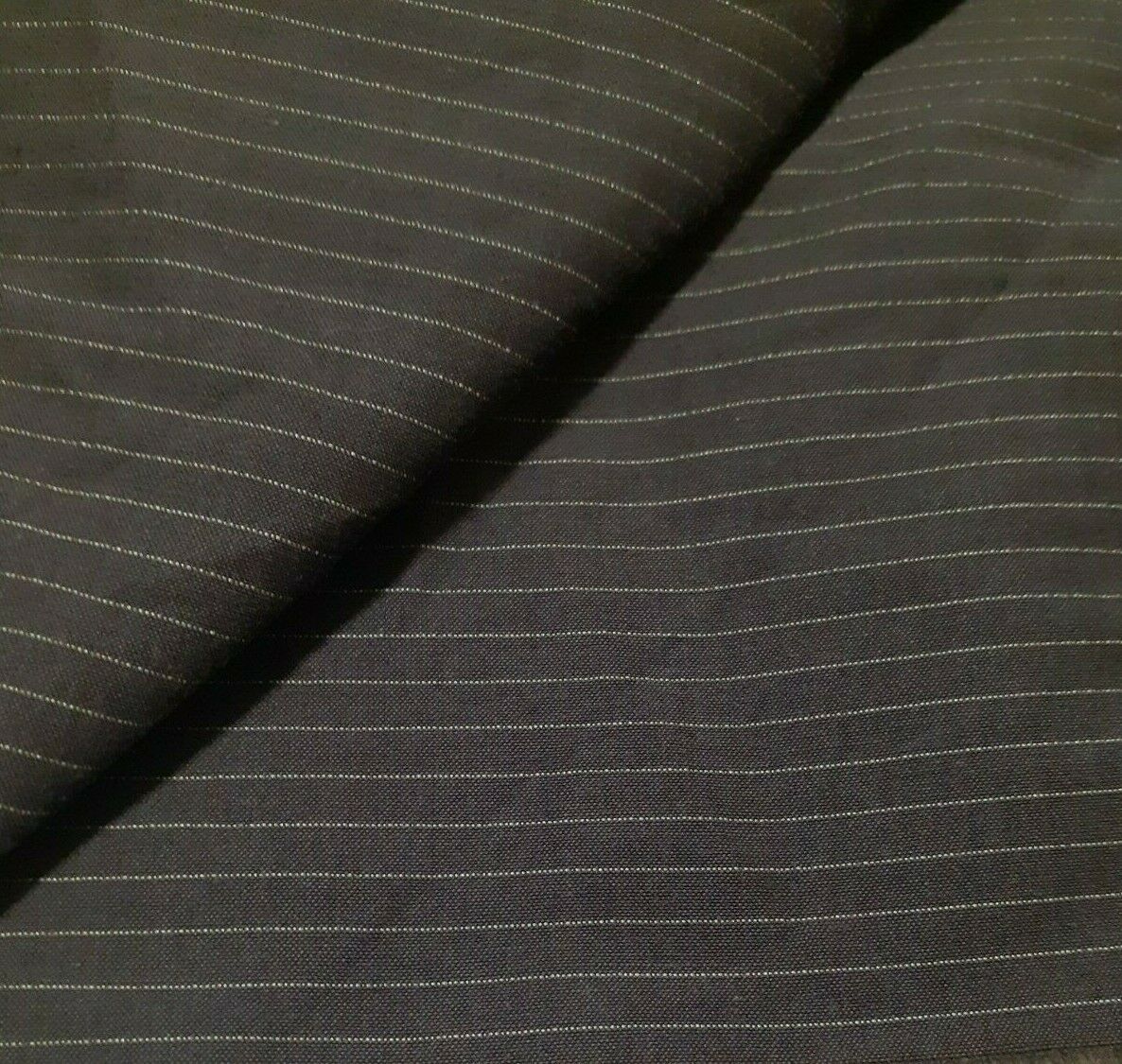 BEIGE STRIPED STRETCH BROWN SHIRT FABRIC - SOLD BY THE METRE - Image 5
