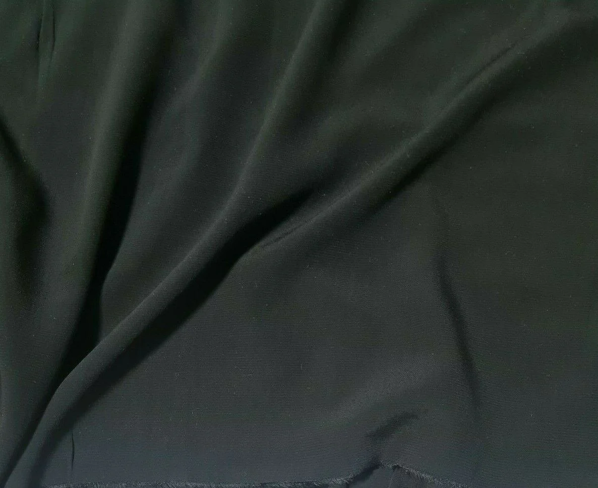 BLACK AND ORANGE COLOURS THIN VISCOSE FABRIC-SOLD BY THE METRE - Image 2