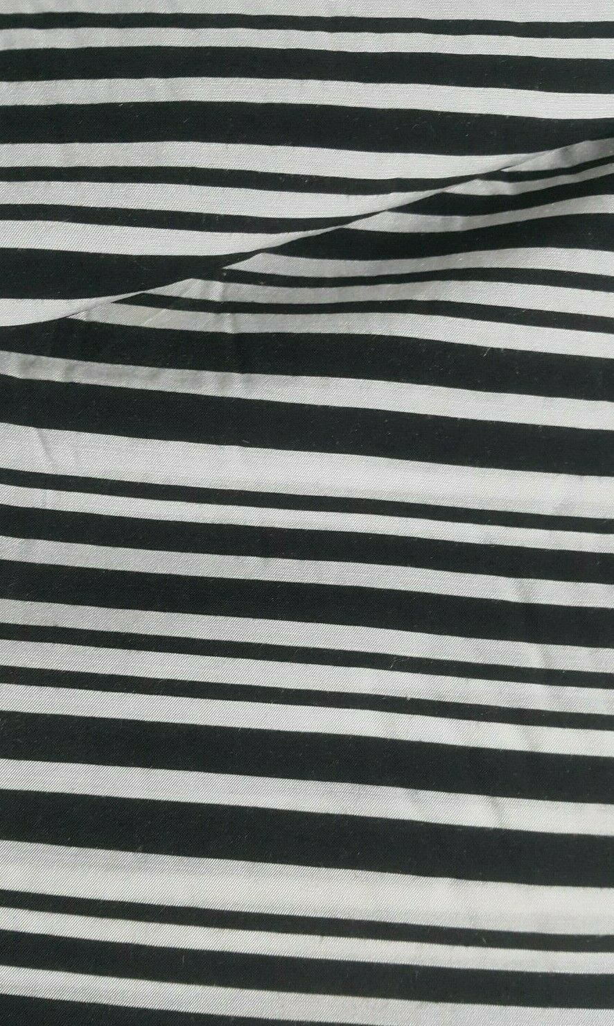 BLACK AND WHITE/NAVY AND WHITE STRIPED VISCOSE NYLON FABRIC-SOLD BY THE METER - Image 4
