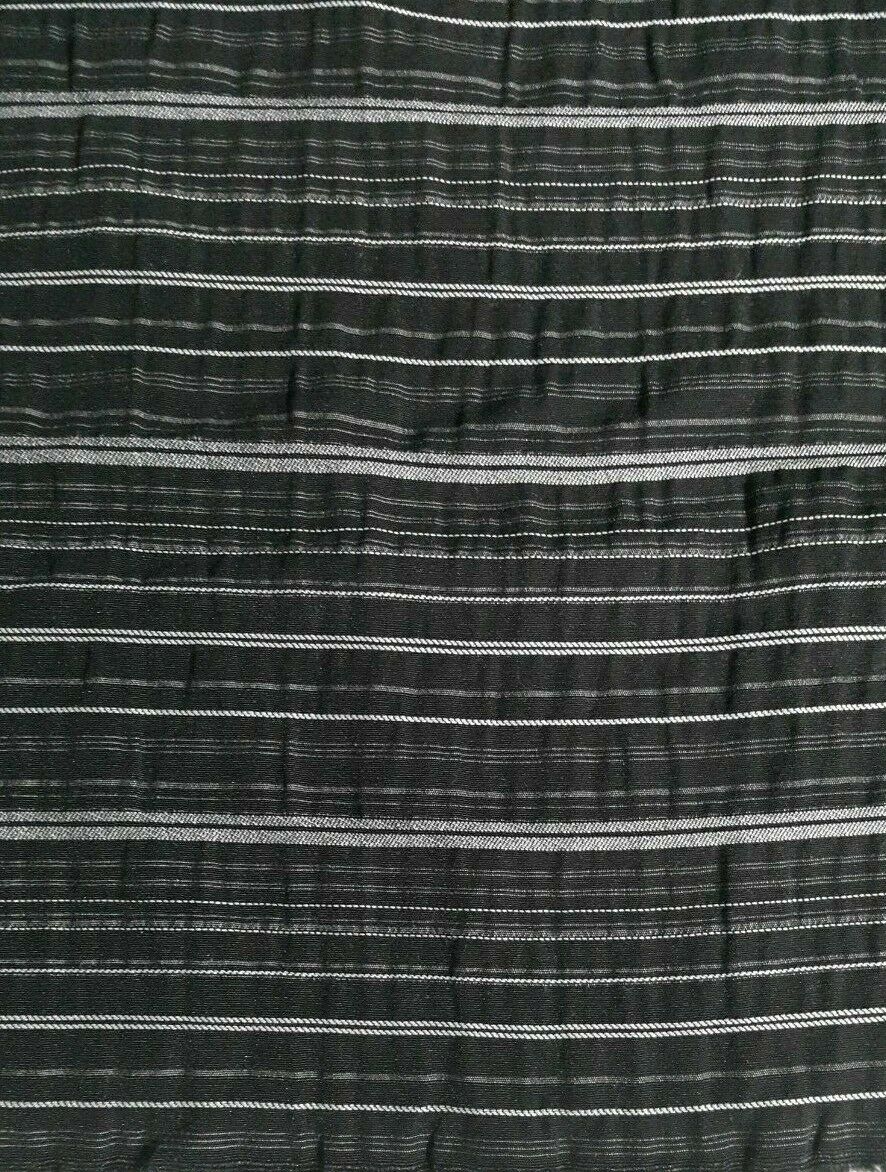 BLACK DRESSMAKING FABRIC STRIPED AND WAVY EFFECT-SOLD BY THE METER - Image 4