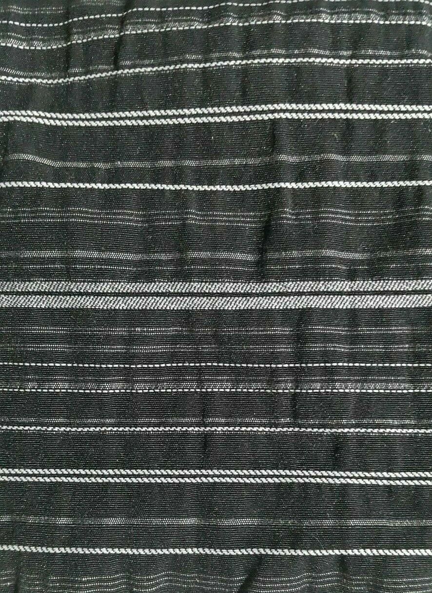 BLACK DRESSMAKING FABRIC STRIPED AND WAVY EFFECT-SOLD BY THE METER - Image 6