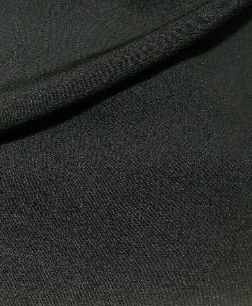 BLACK POLYESTER DRESSMAKING FABRIC - SOLD BY THE METRE - Image 3