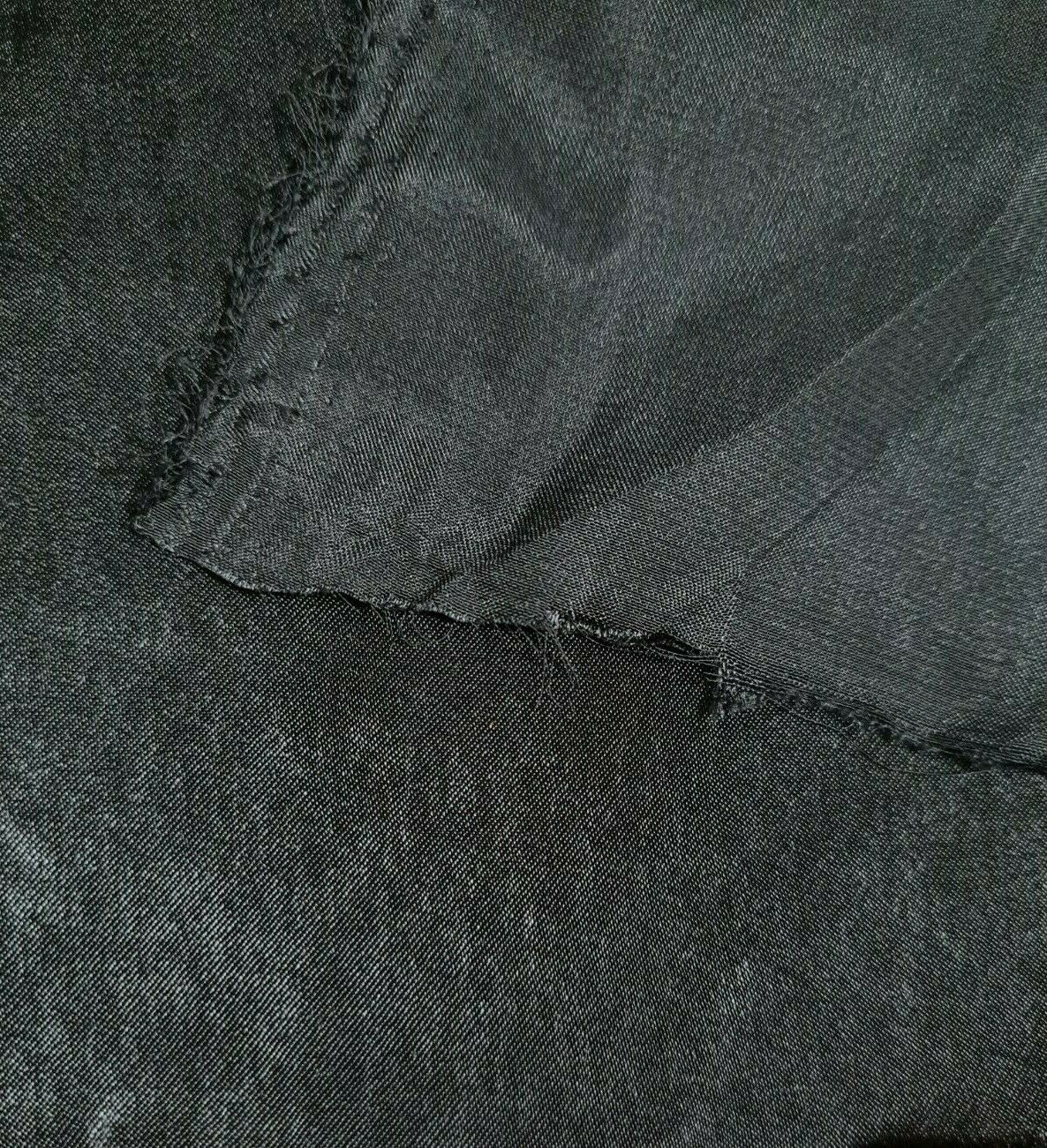 BLACK SATIN FABRIC - SOLD BY THE METRE - Image 3