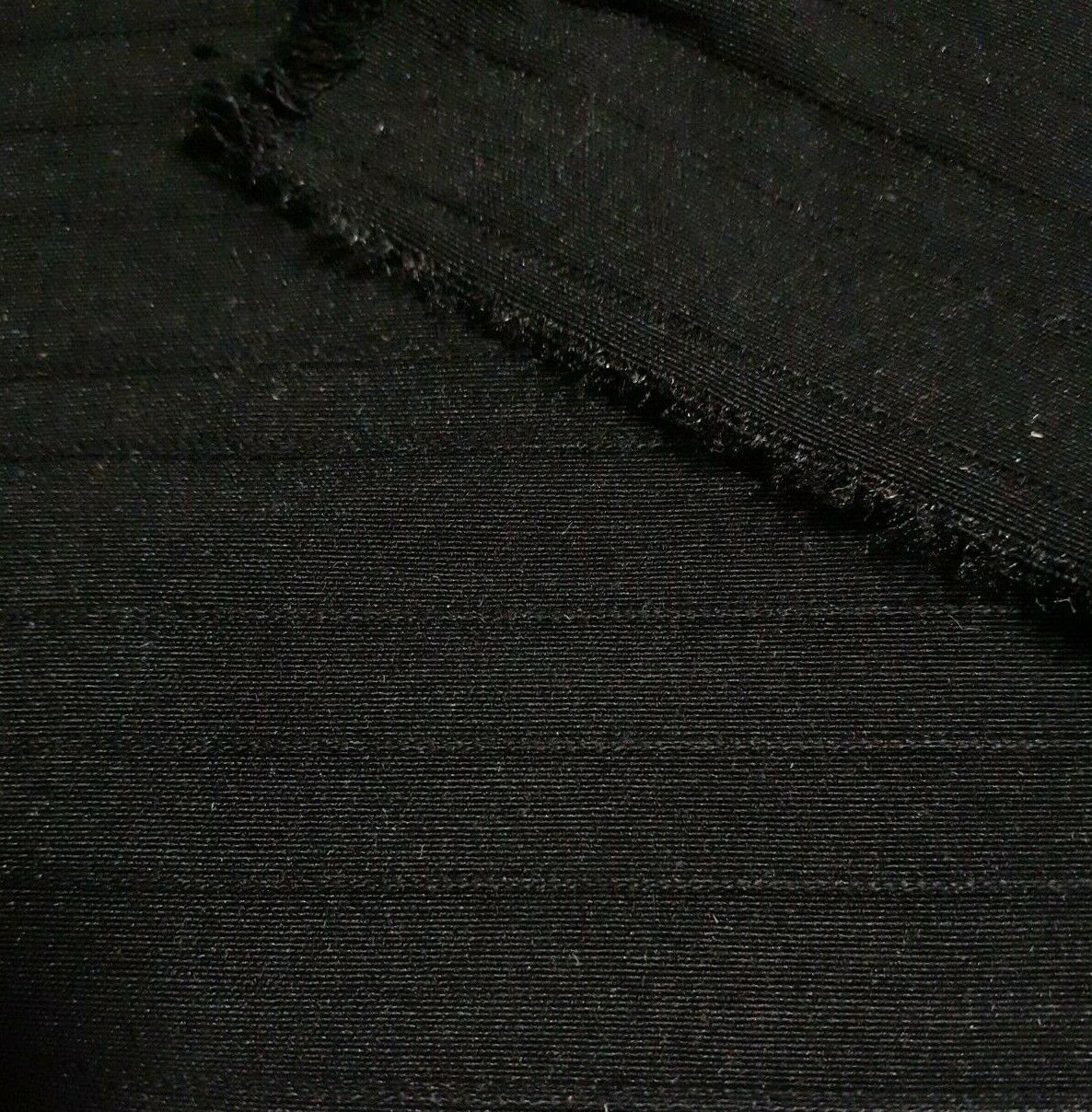 BLACK STRIPED DRESS MAKING FABRIC- SOLD BY THE METRE - Image 3