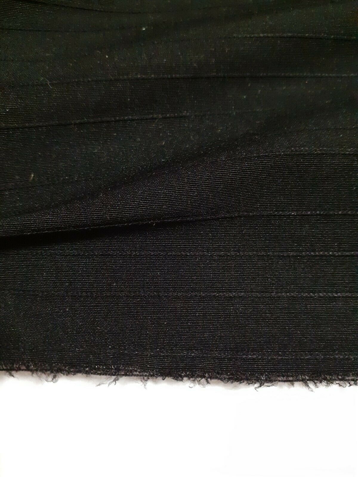 BLACK STRIPED DRESS MAKING FABRIC- SOLD BY THE METRE - Image 6