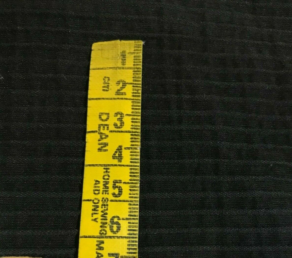 BLACK STRIPED STRETCH COTTON POLYESTER FABRIC - SOLD BY THE METRE - Image 6