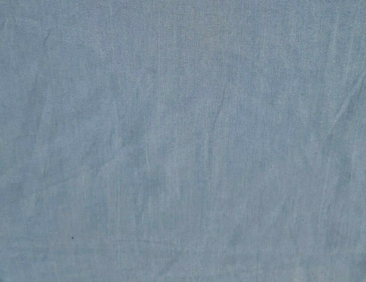 BLUE COLOUR VISCOSE POLYESTER DRESS MAKING FABRIC- SOLD BY THE METRE - Image 3