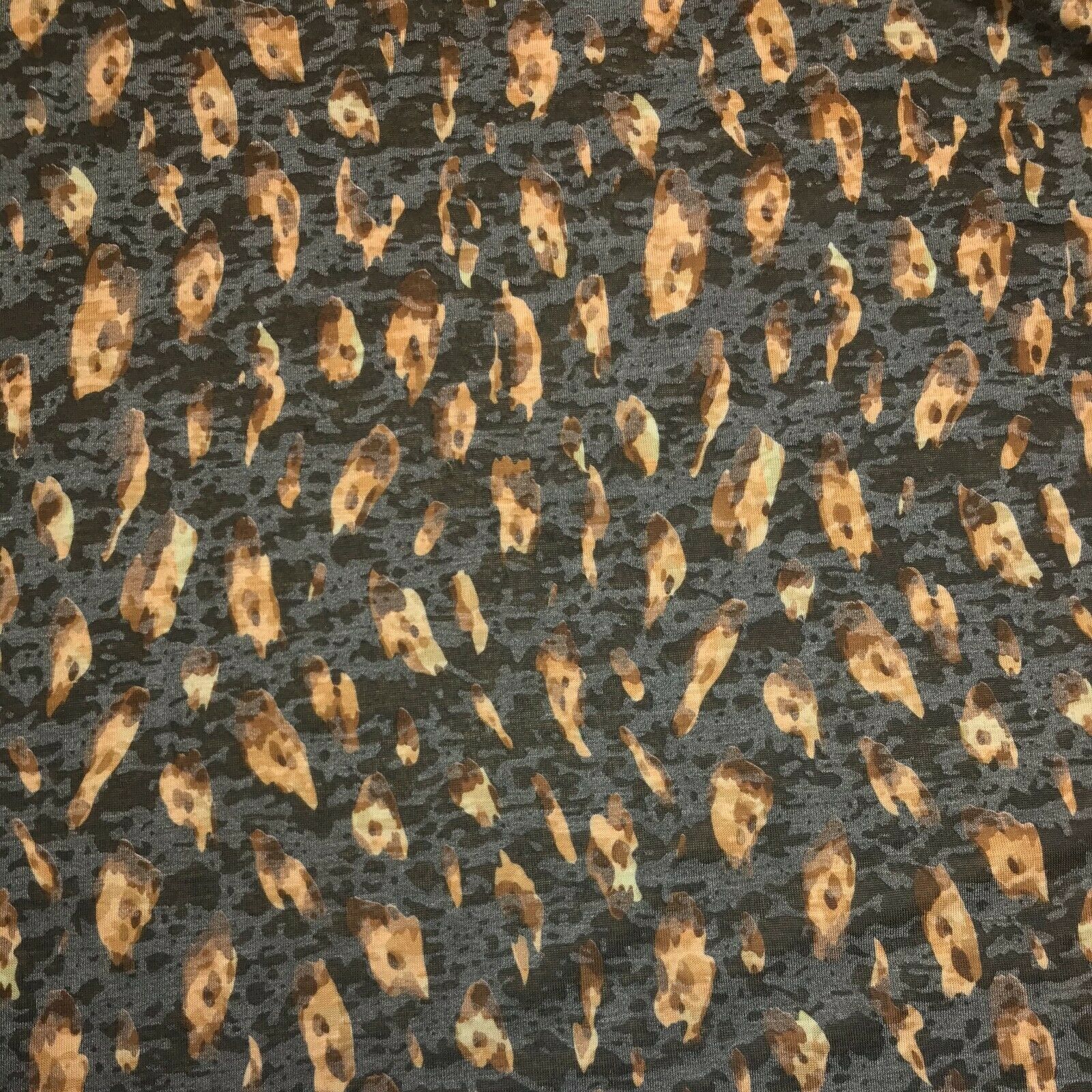 Burnout Jersey Knit Fabric Jaguar Animal Printed 51" Sold By The Metre - Image 4