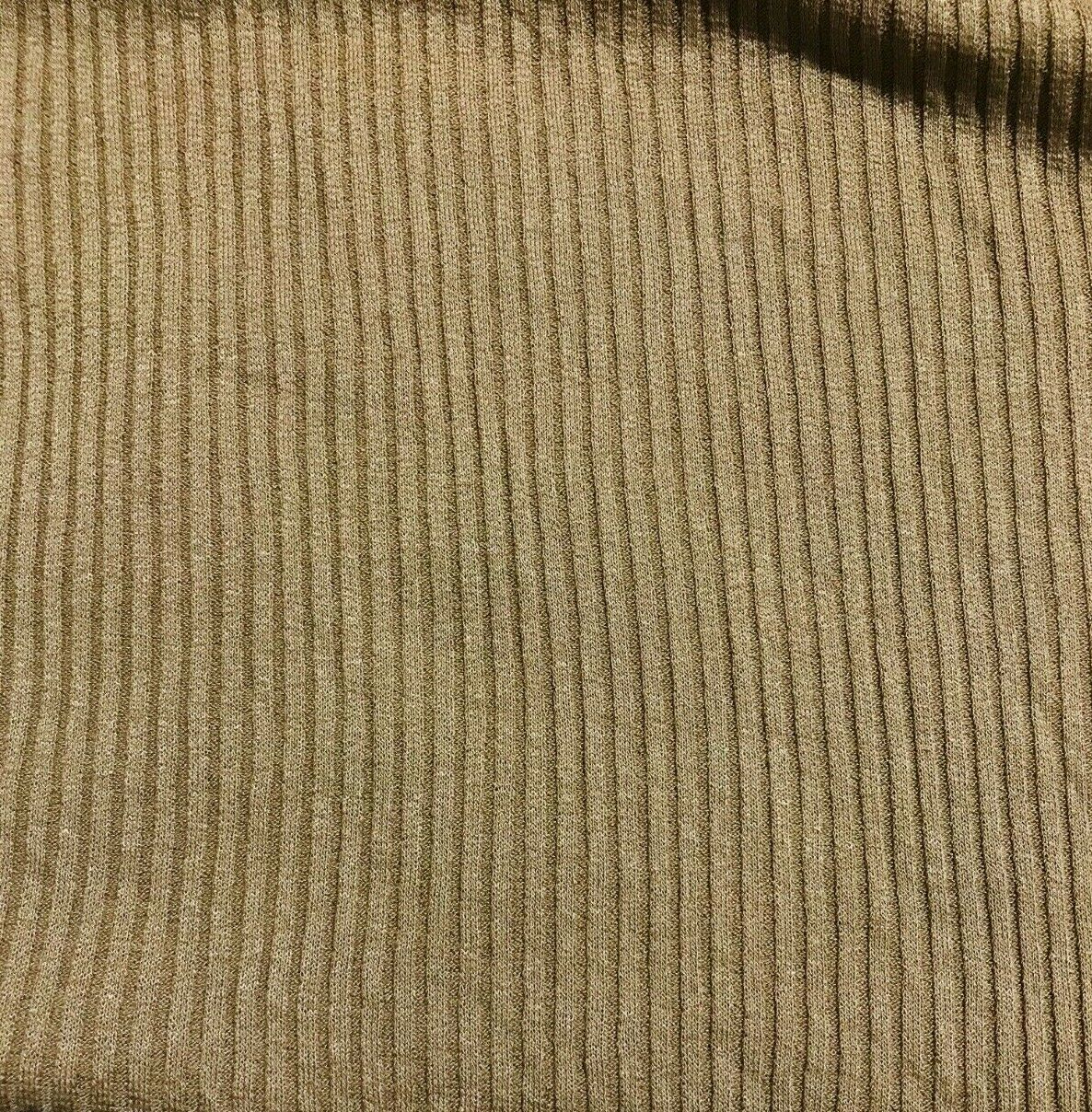 CAMEL COLOUR STRETCH RIB VISCOSE JERSEY FABRIC - SOLD BY THE METRE - Image 4