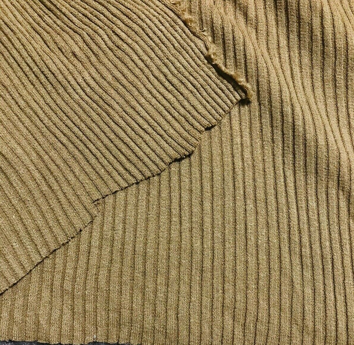 CAMEL COLOUR STRETCH RIB VISCOSE JERSEY FABRIC - SOLD BY THE METRE - Image 6