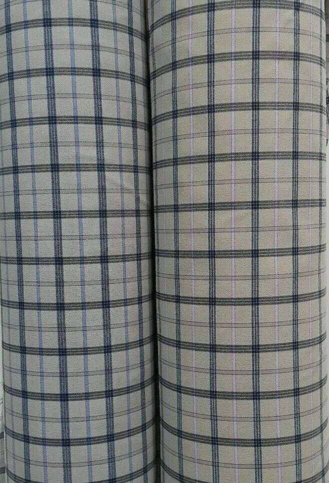 CHECKED STRETCH POLYCOTTON SHIRT FABRIC-2 COLOURS - SOLD BY THE METER - Image 2