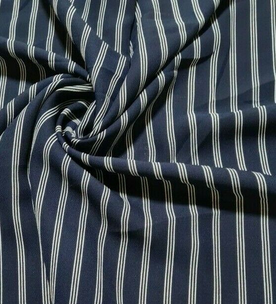 Chiffon Crepe Fabric Striped Dressmaking 55" Wide - Image 10