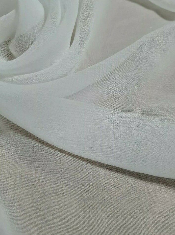 CHIFFON FABRIC PLAIN AND CRINCKLED - SOLD BY THE METRE - Image 7
