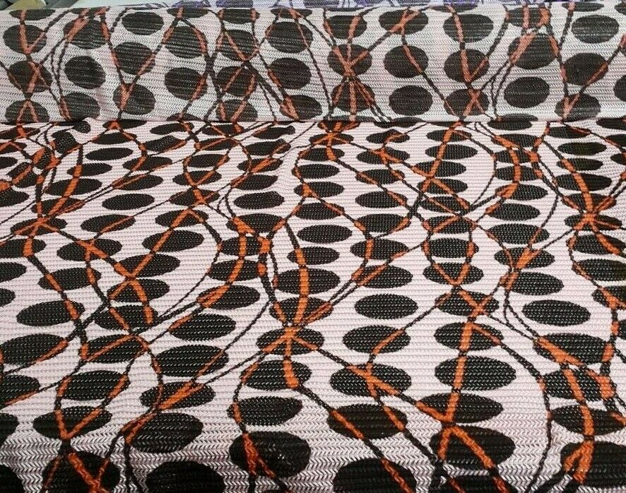 CIRCLE PRINTED STRETCH LACE FABRIC-2 COLOURS-SOLD BY THE METER - Image 3