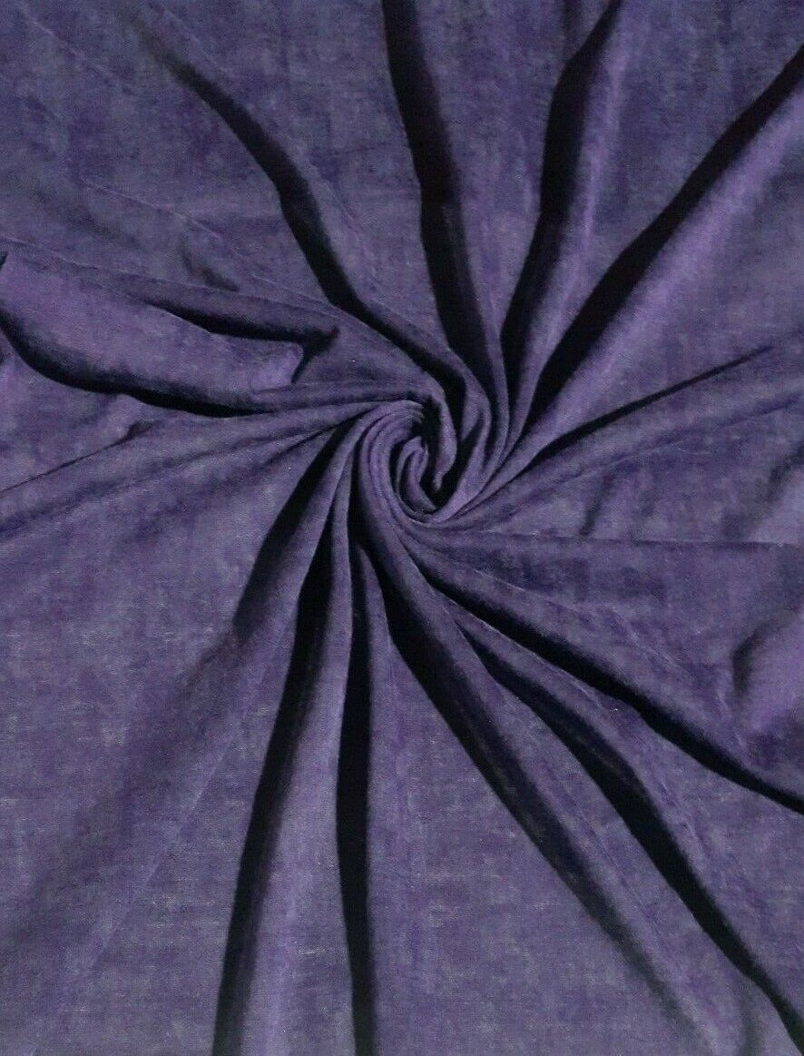 CLOUDY EFFECTED BROWN PETROL PURPLE COLOURS THIN POLYESTER JERSEY FABRIC - Image 4