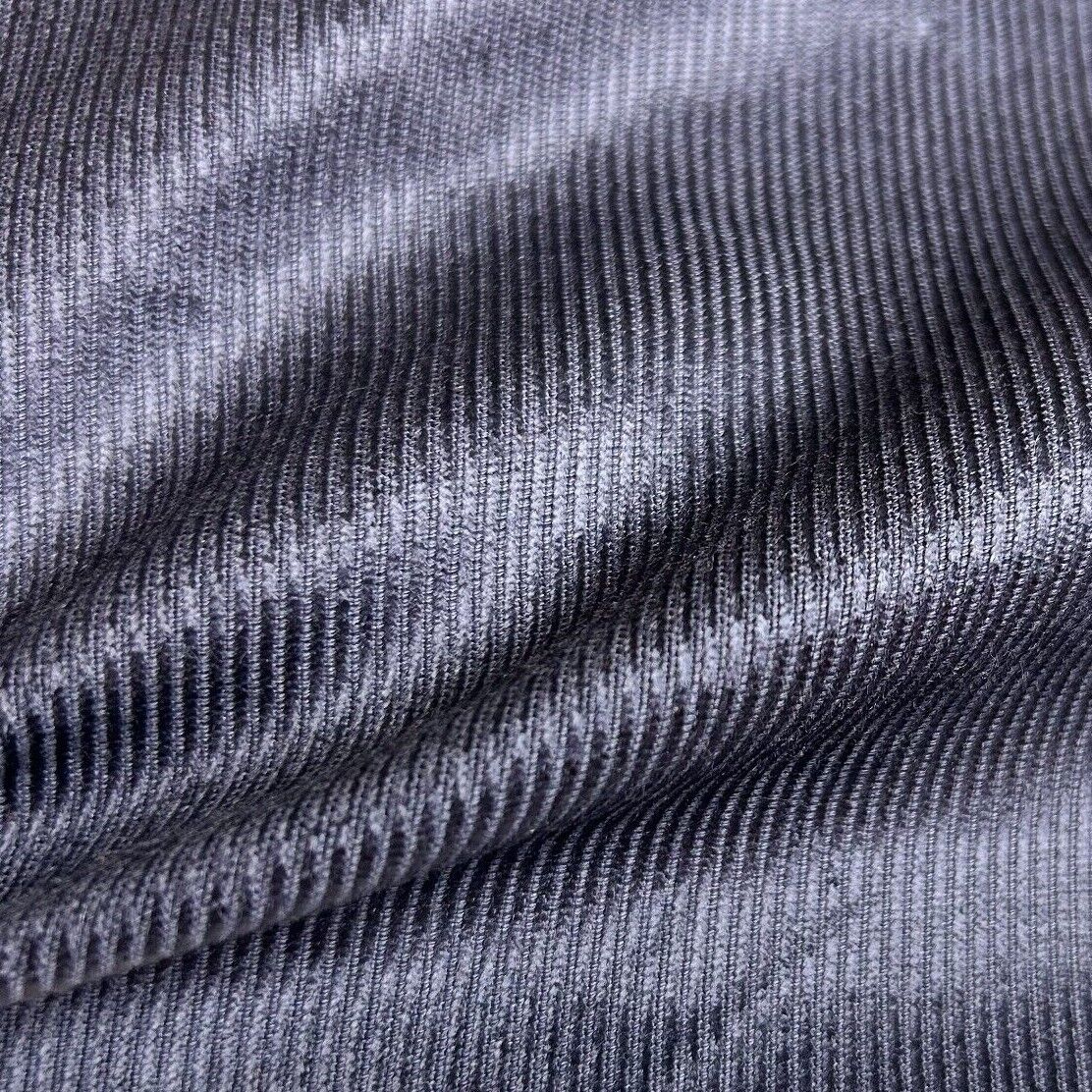 Cotton Corduroy Fabric Shiny Grey Colour 13 wale 55" Wide 300 gsm - Image 2