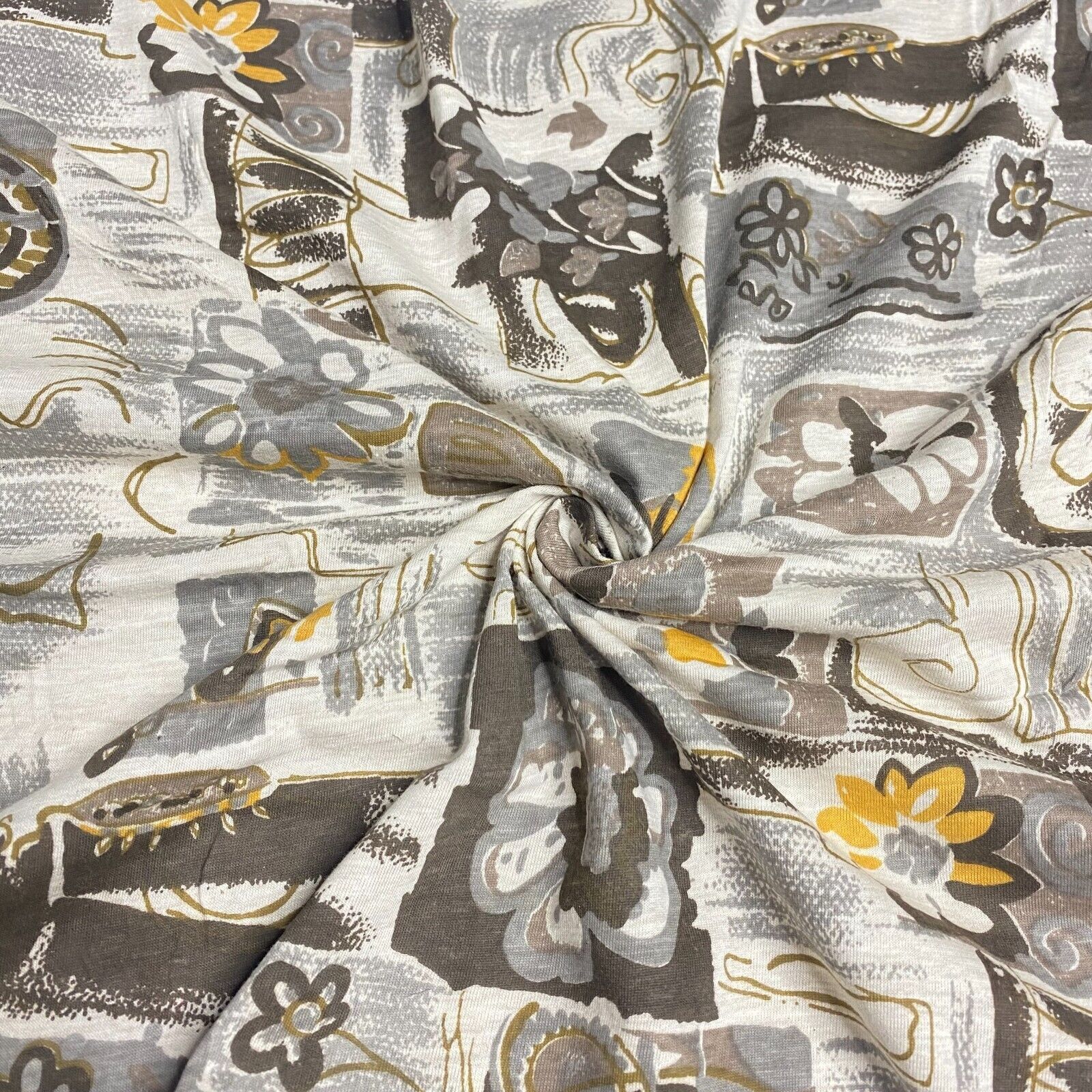 Cotton Jersey T-Shirt Fabric Abstract Printed 55" Wide - Image 4