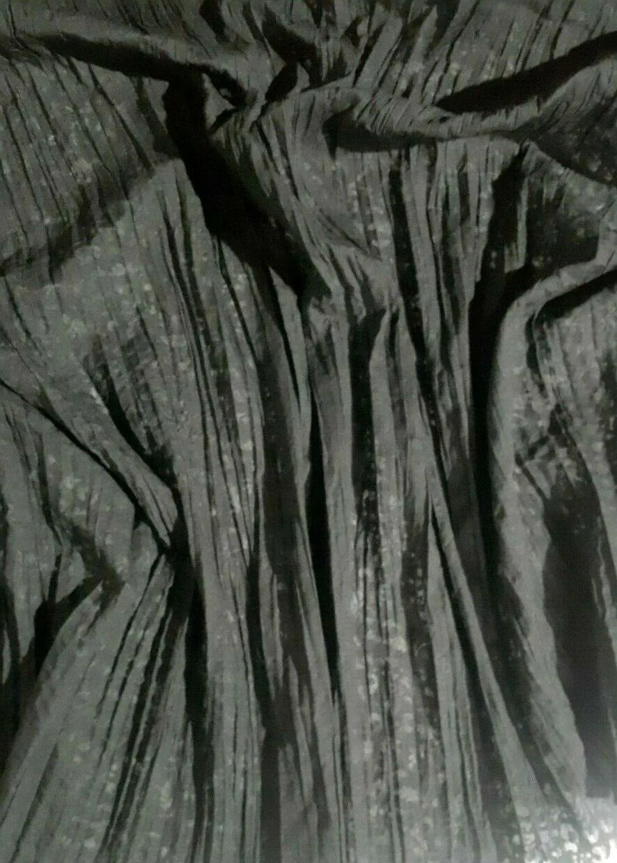 COTTON POLYESTER FABRIC PERFORARED AND CRINKLED BLACK COLOUR- SOLD BY METRE - Image 8