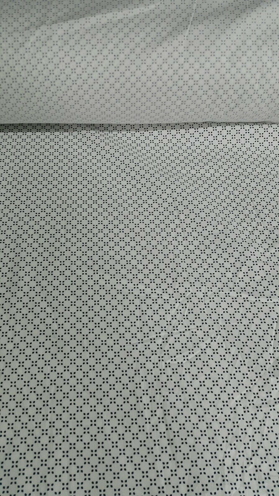 COTTON POPLIN FABRIC NAVY PRINT WHITE STRETCH -SOLD BY METRE B3/219 - Image 8