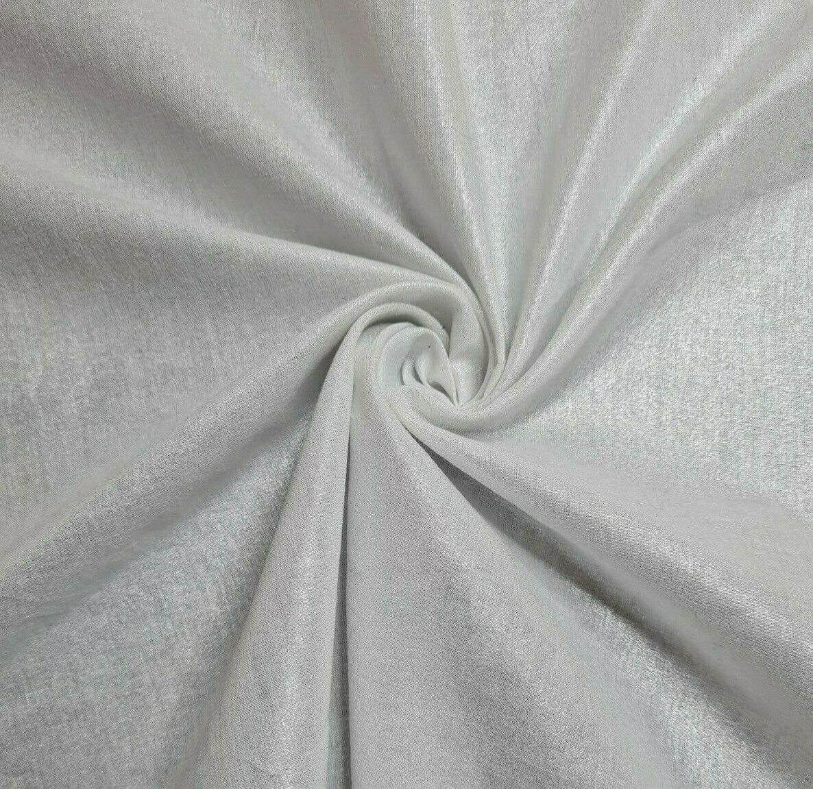 Cotton Voile Fabric Shiny Silver Print 55" Wide Sold By Metre - Image 17