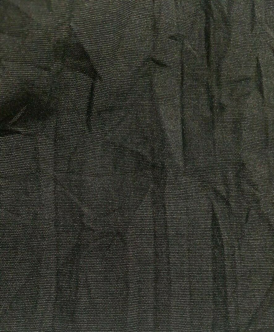 CRINCKLED EFFECT BROWN AND BLACK MELANGE POLYCOTTON FABRIC - SOLD BY THE METRE - Image 4