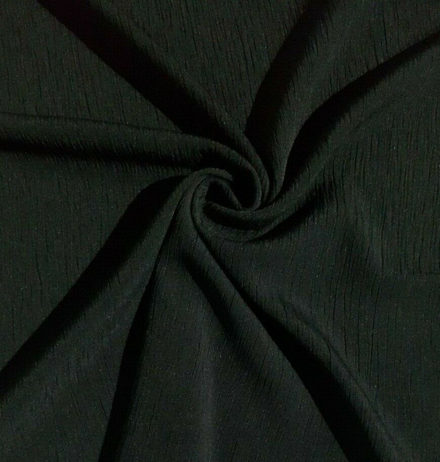 CRINCKLED EFFECT VISCOSE POLYESTER FABRIC - SOLD BY THE METRE - Image 2