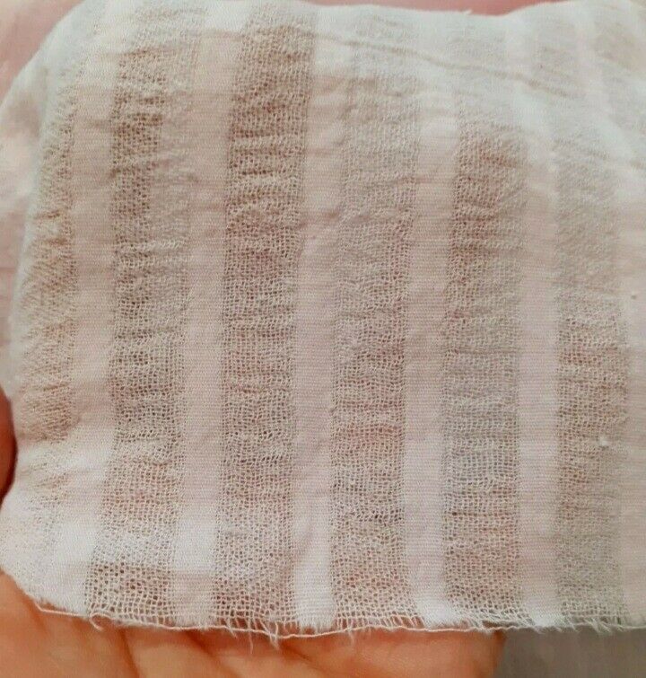 Crinkled Cotton Gauze Cheesecloth Fabric Striped 51" Wide Sold By The Metre - Image 9