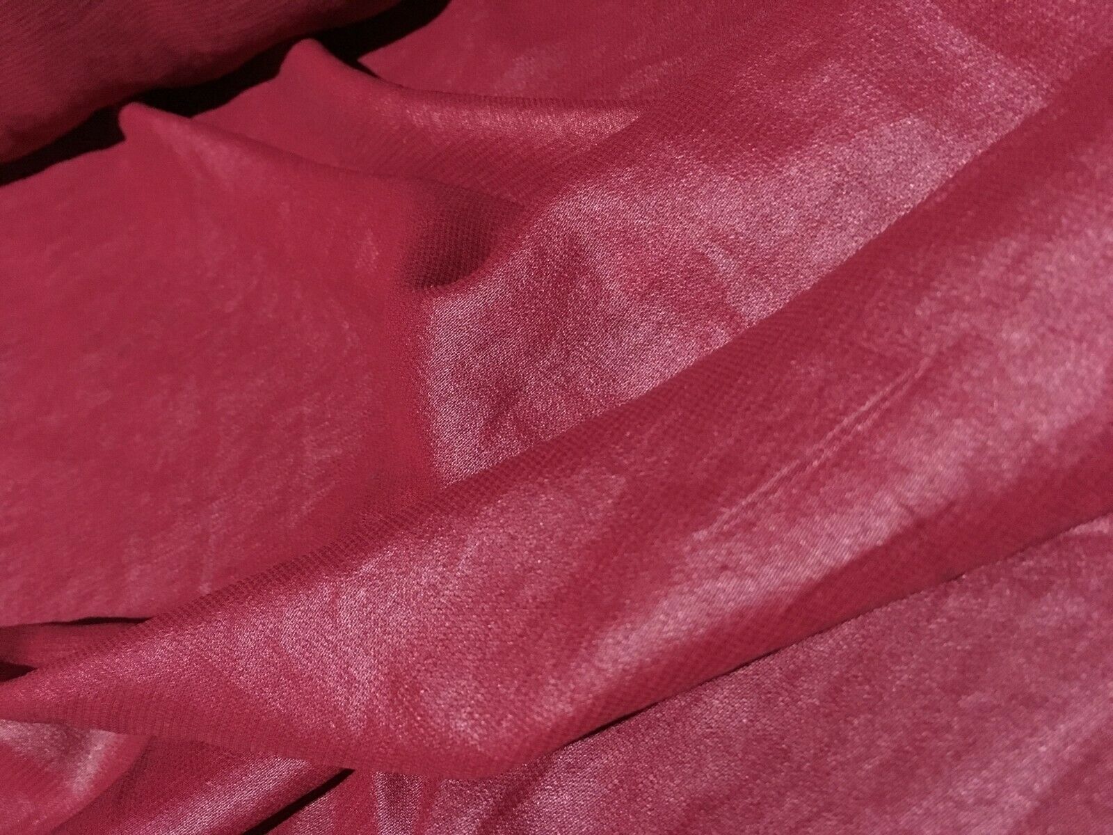 DARK RED BRIGHT CHIFFON FABRIC-SOLD BY THE METER - Image 3