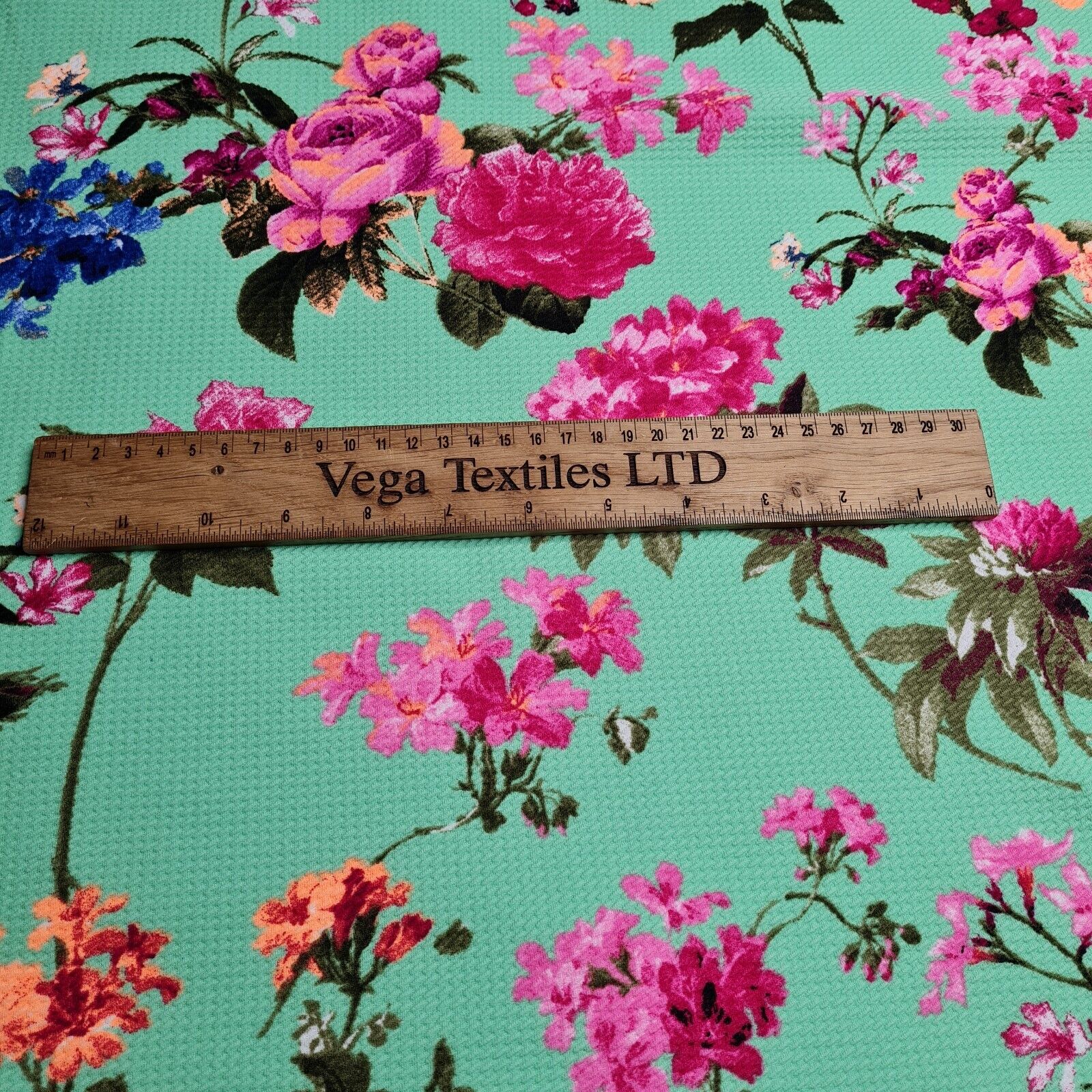Double Knit Jersey Fabric Damask And Floral Printed 4 Way Stretch 55" Wide - Image 7