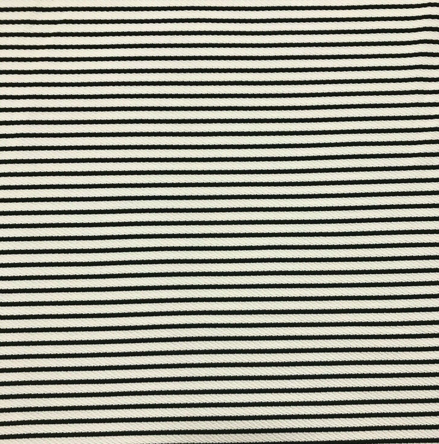 LIVERPOOL JERSEY FABRIC WHITE AND BLACK STRIPED SOLD BY METRE A1-215 - Image 3