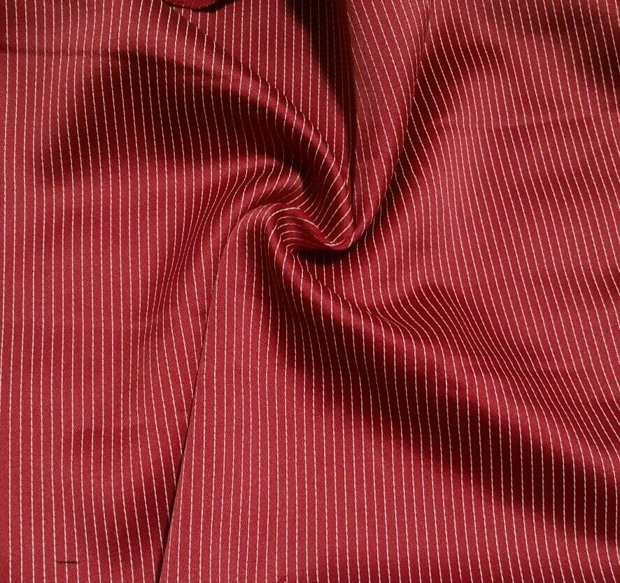 ECRU STRIPED STRETCH DRESSMAKING SATIN FABRIC -SOLD BY THE METRE - Image 4
