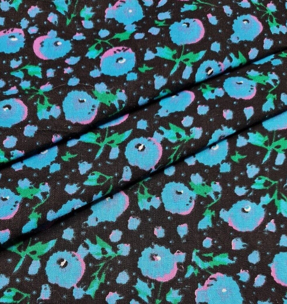 Egyptian Cotton Fabric Vintage Floral Printed 33" Wide Sold by the Metre - Image 11