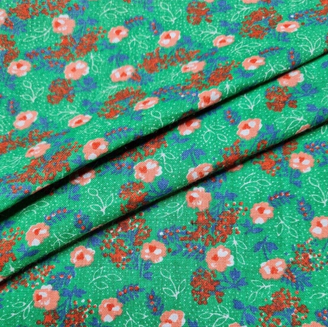 Egyptian Cotton Fabric Vintage Floral Printed 33" Wide Sold by the Metre - Image 13