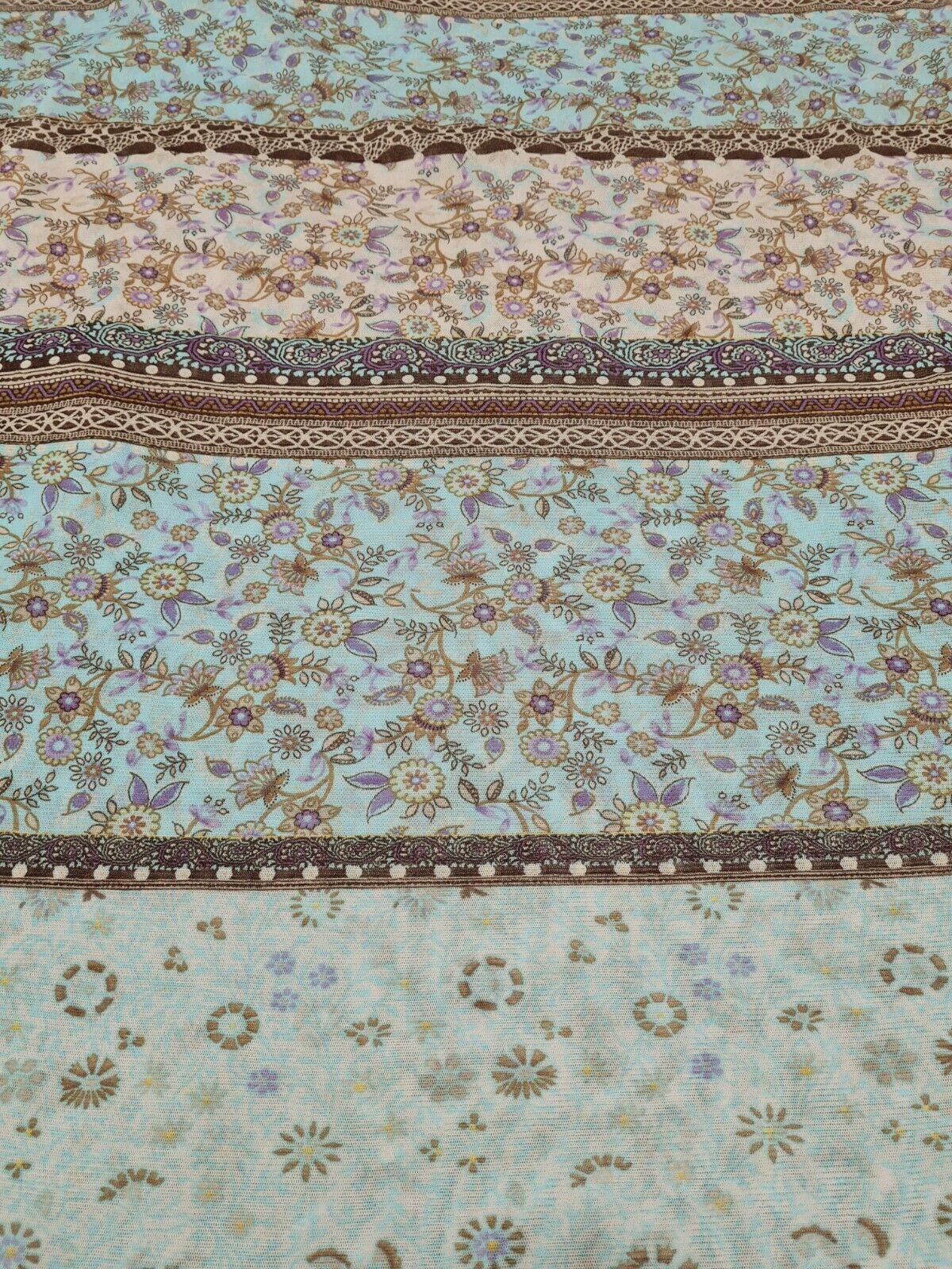 FABRIC FLORAL PRINTED STRETCH NET TULLE - SOLD BY THE METRE - Image 3