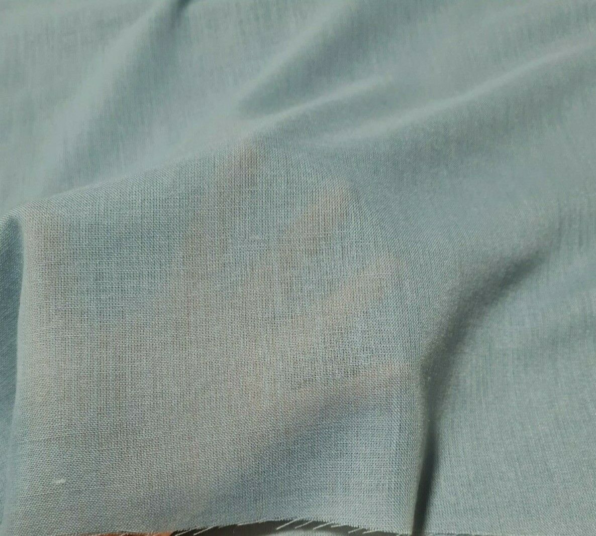 FABRIC POLYESTER WOOL BLEND PASTEL BLUE COLOUR - SOLD BY THE METRE - Image 5