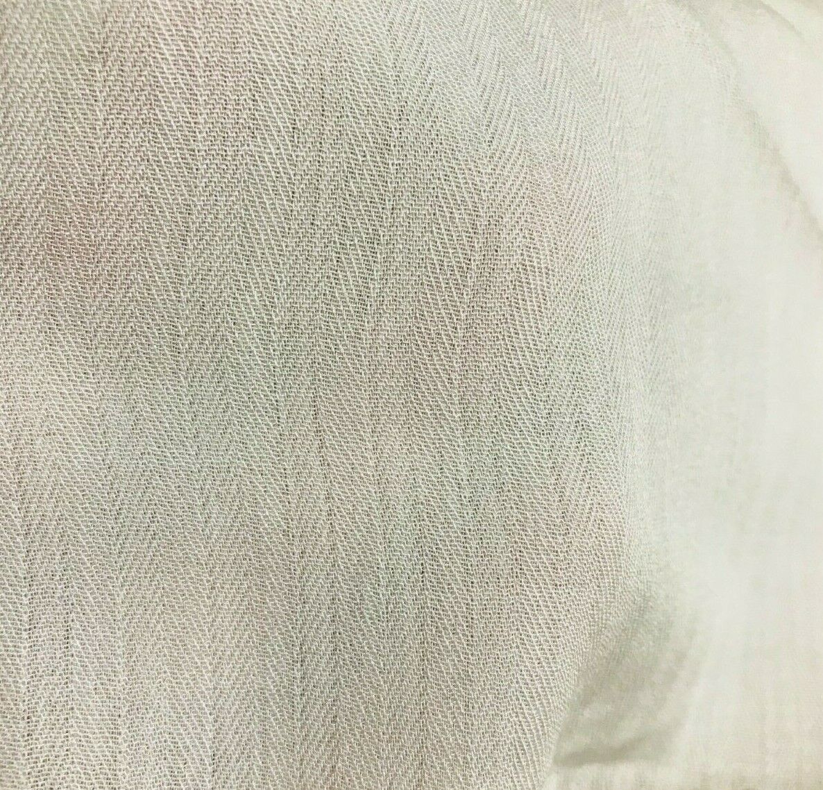 FIGURED AND STRIPED OFF WHITE THIN VISCOSE FABRIC - SOLD BY THE METRE - Image 3