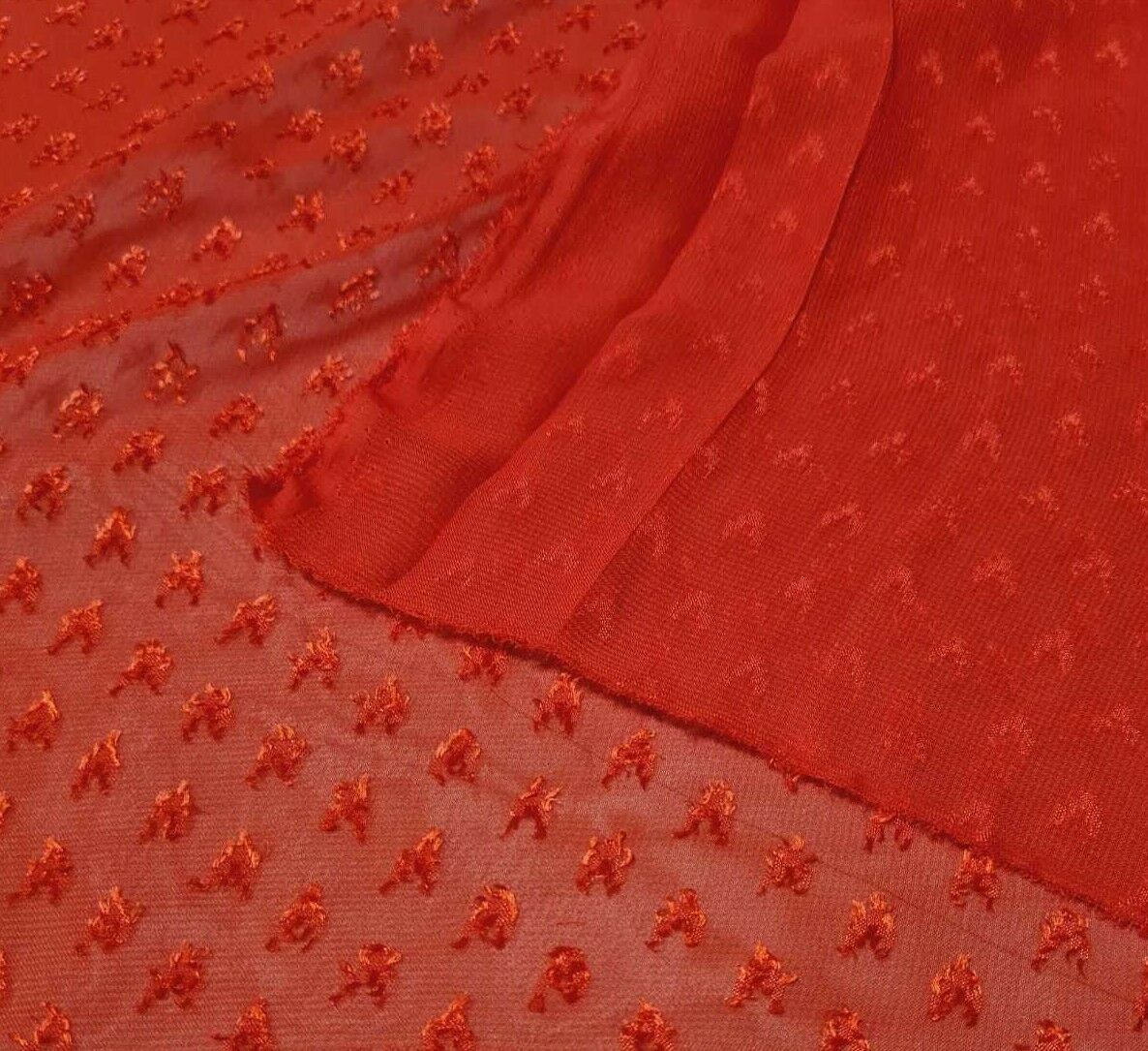 FIGURED CHIFFON FABRIC COLOUR BUMPY - SOLD BY THE METRE - Image 4