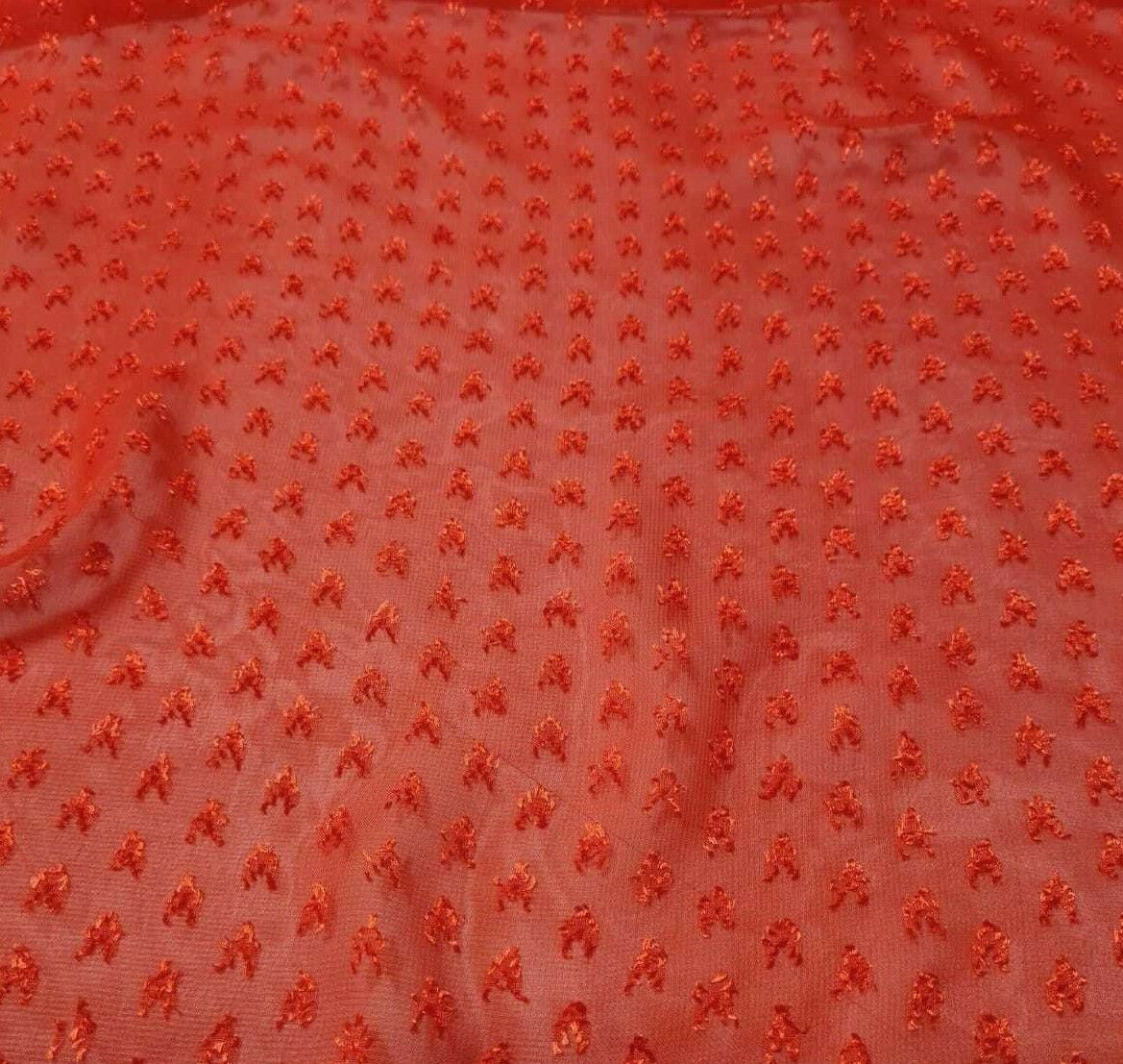 FIGURED CHIFFON FABRIC COLOUR BUMPY - SOLD BY THE METRE - Image 5