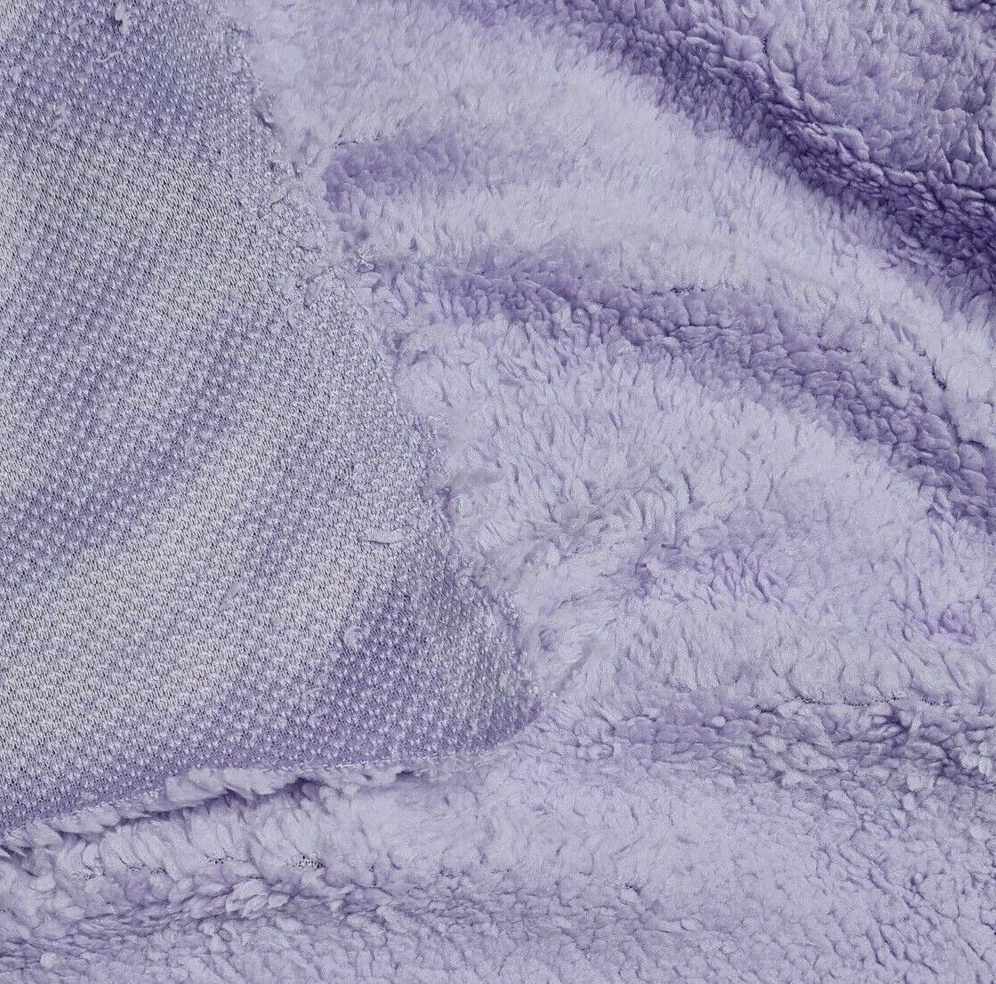 Fleece Teddy Fabric Lilac Colour Super Soft Shaggy Fluffy Material 55"Wide Sold by Unit - Image 8