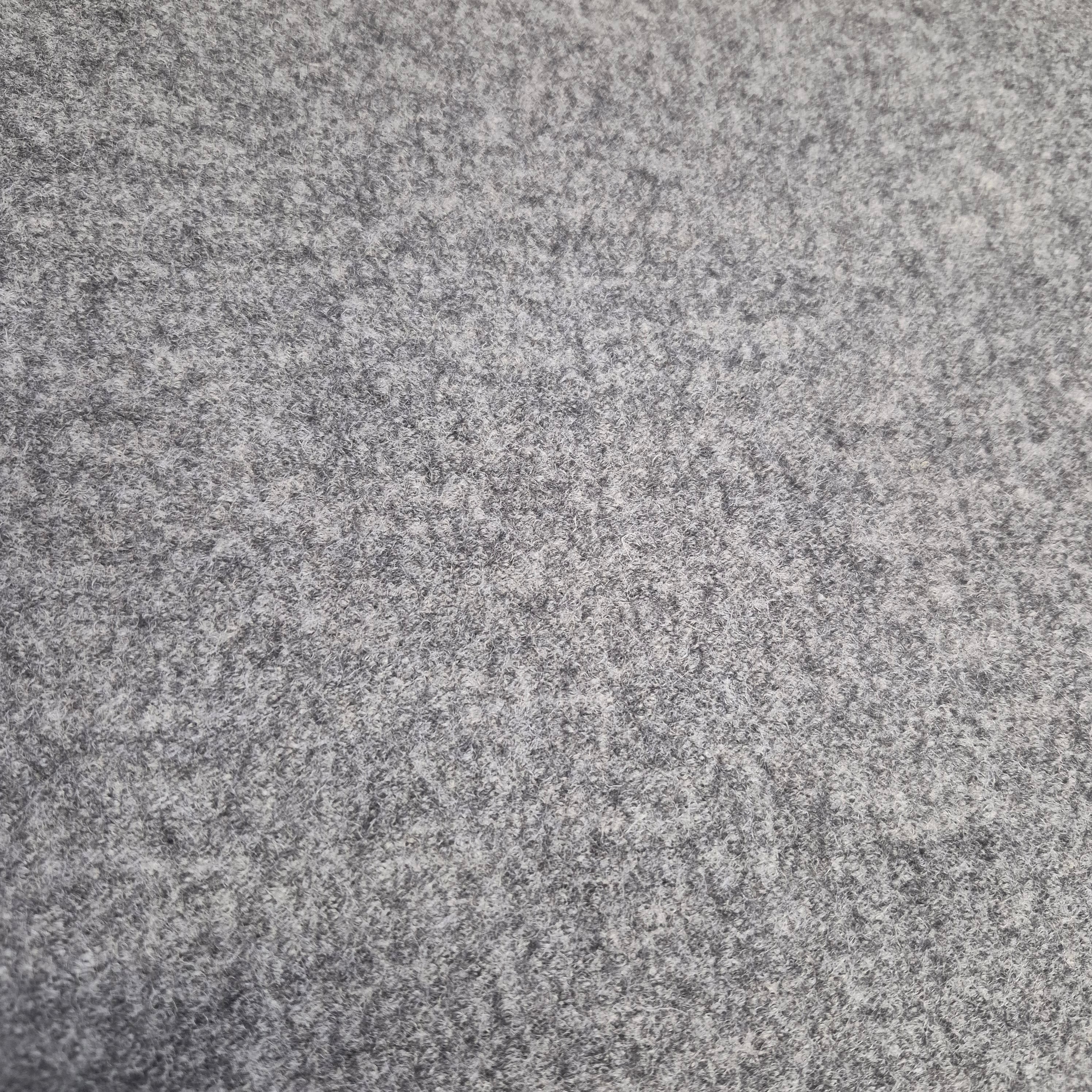 Italian Chunky Knit 100% Boiled Wool Light Grey Fabric 51" Wide (By the Metre) - Image 3