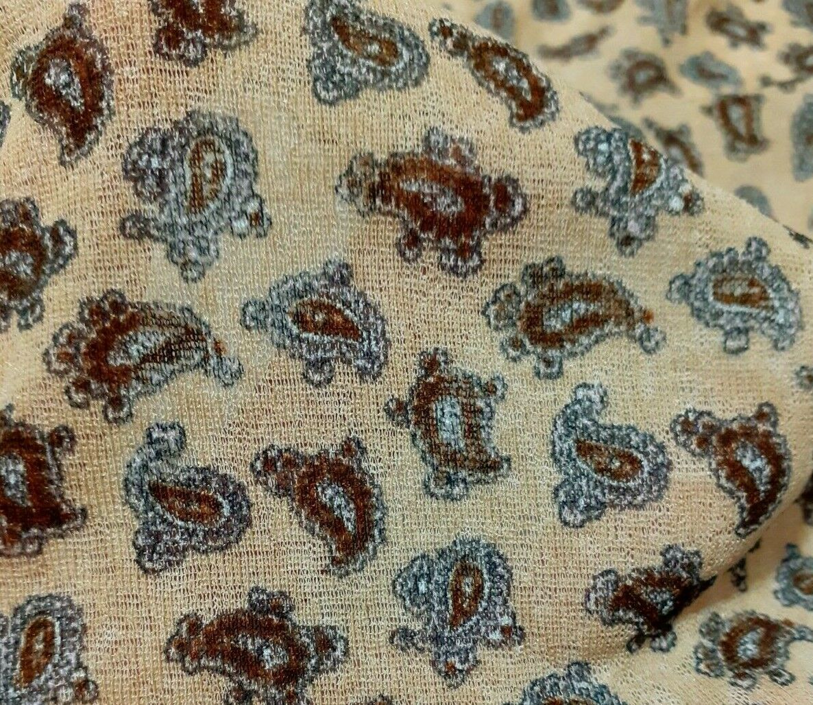 PAISLEY PRINTED STRETCH TULLE FABRIC- SOLD BY THE METRE - Image 10