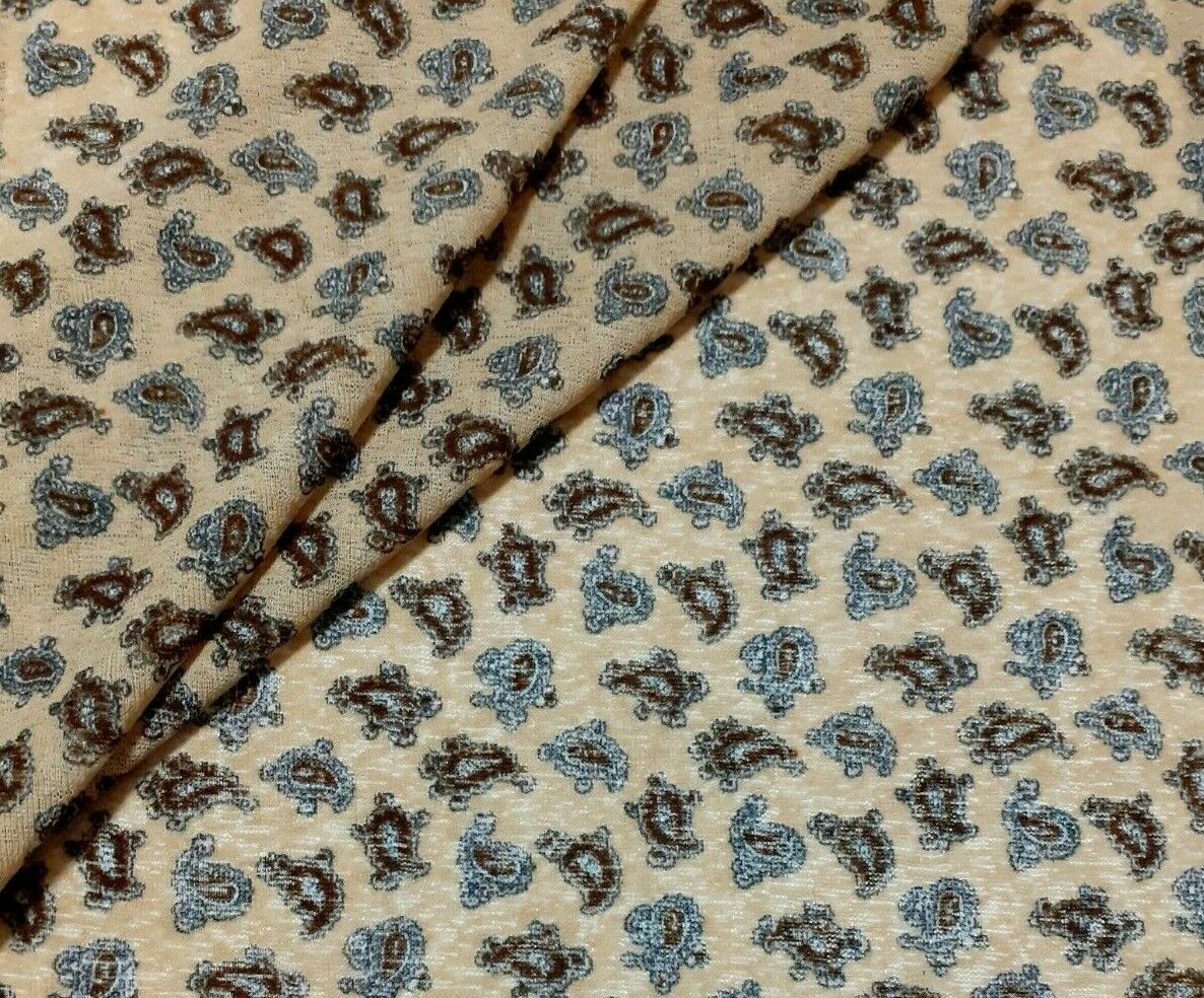 PAISLEY PRINTED STRETCH TULLE FABRIC- SOLD BY THE METRE - Image 7