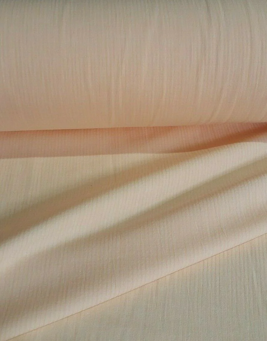 PEACH COLOUR WAVY STRIPED COTTON FABRIC -SOLD BY THE METER - Image 7