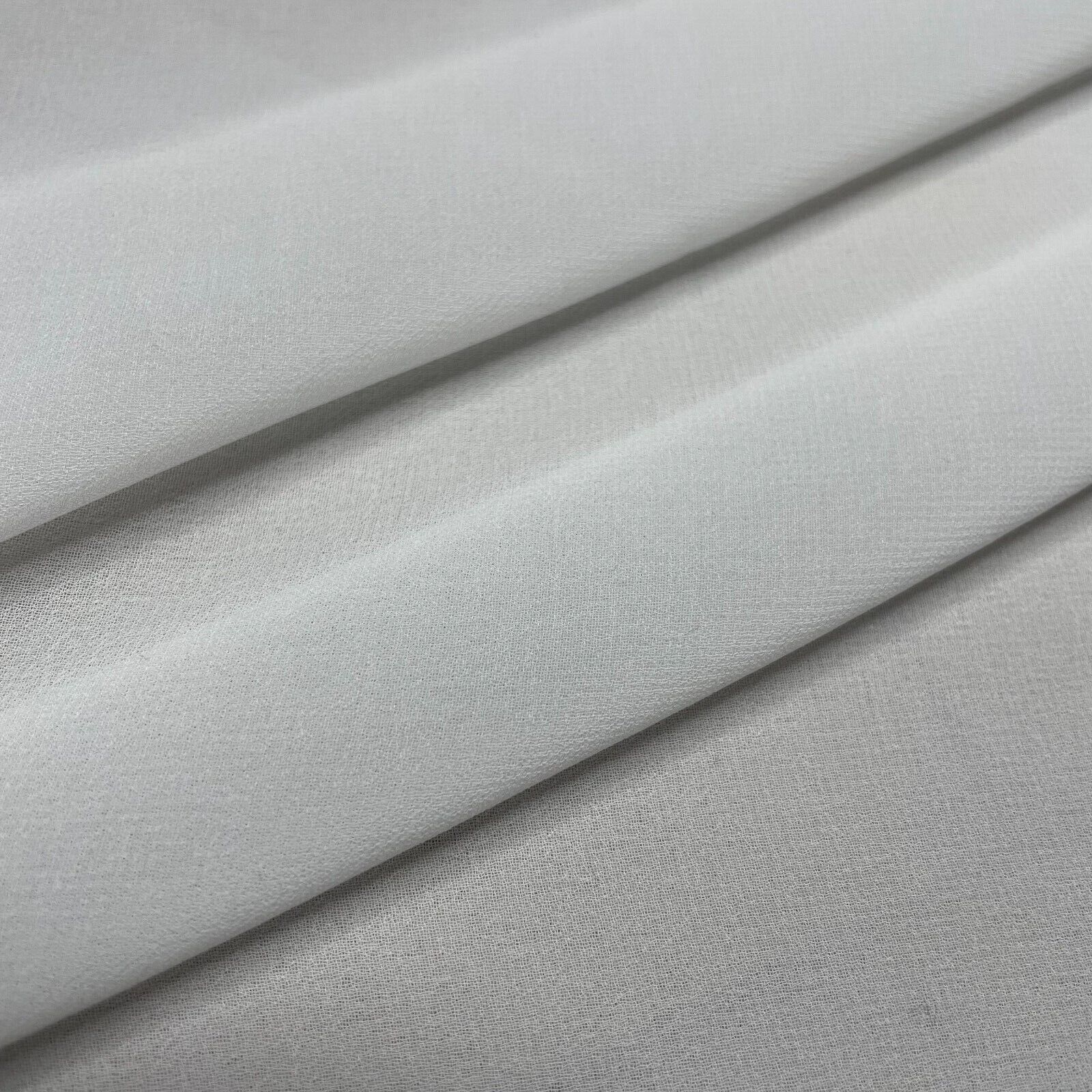 Plain Chiffon Fabric 55" Wide Soft and Drapey Sold By Metre - Image 36