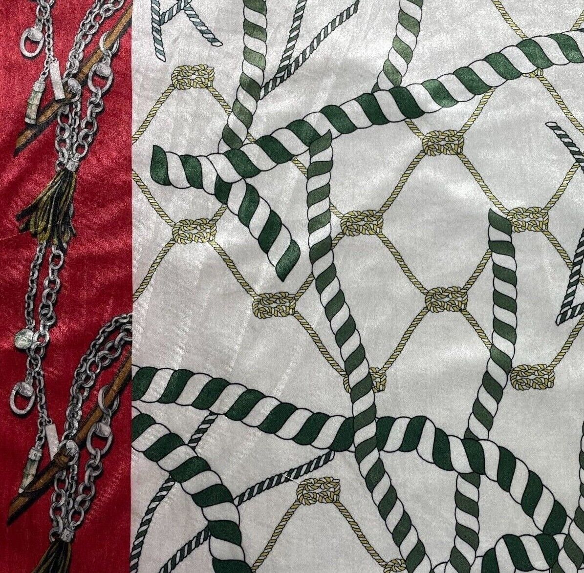 Plush Velvet Jersey Fabric Belt And Rope Printed Border 2 Way Stretch 55" Wide - Image 15
