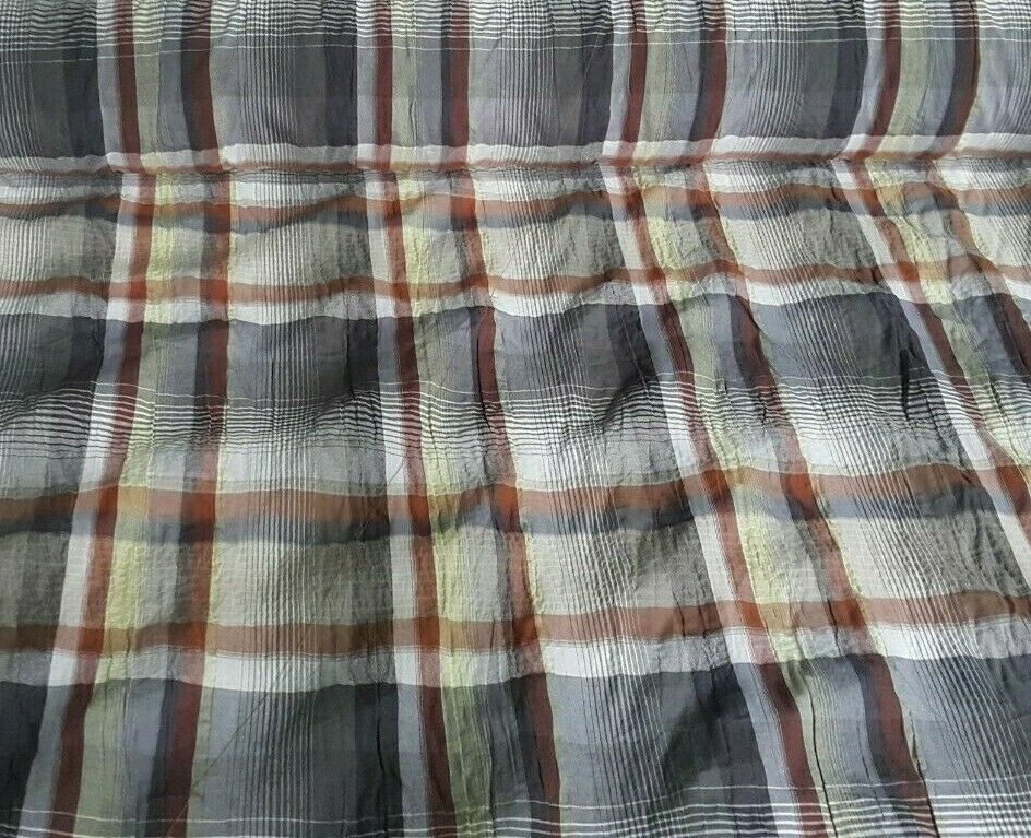 POLYCOTTON SHIRT FABRIC CHECKED - SOLD BY THE METRE - Image 3