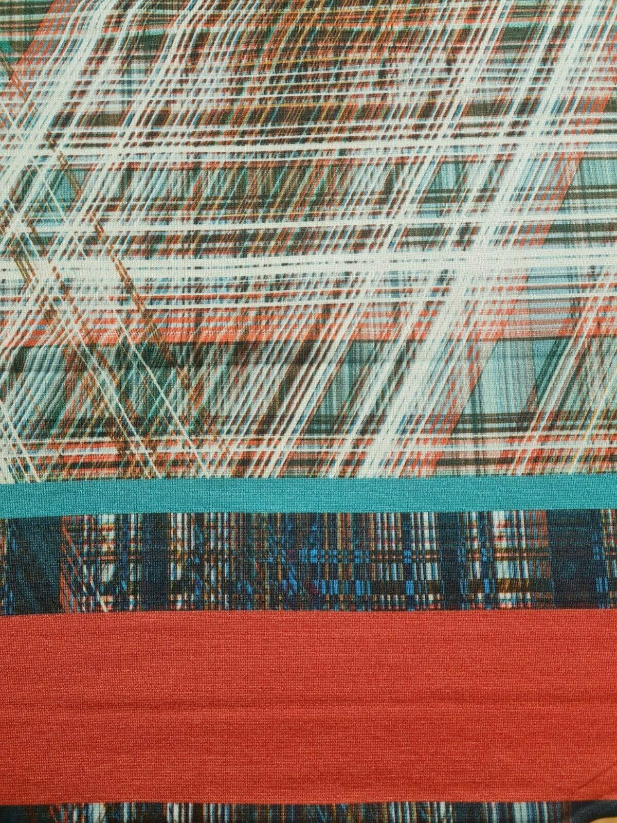 Ponte Jersey Fabric Border Print 4 Way Stretch 55" Sold By Pattern(98 cm) A1-222 - Image 4