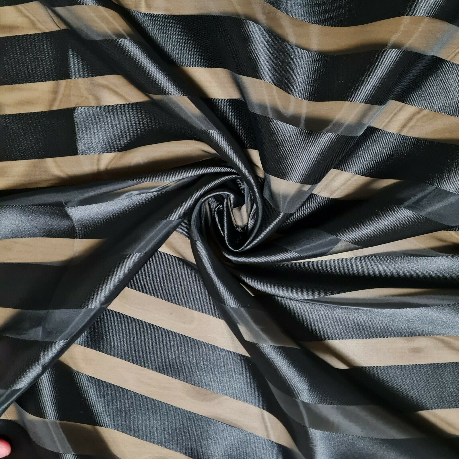 Premium Satin Striped Organza Fabric Plain 55" Wide Clothing, Crafts, Curtains - Image 2