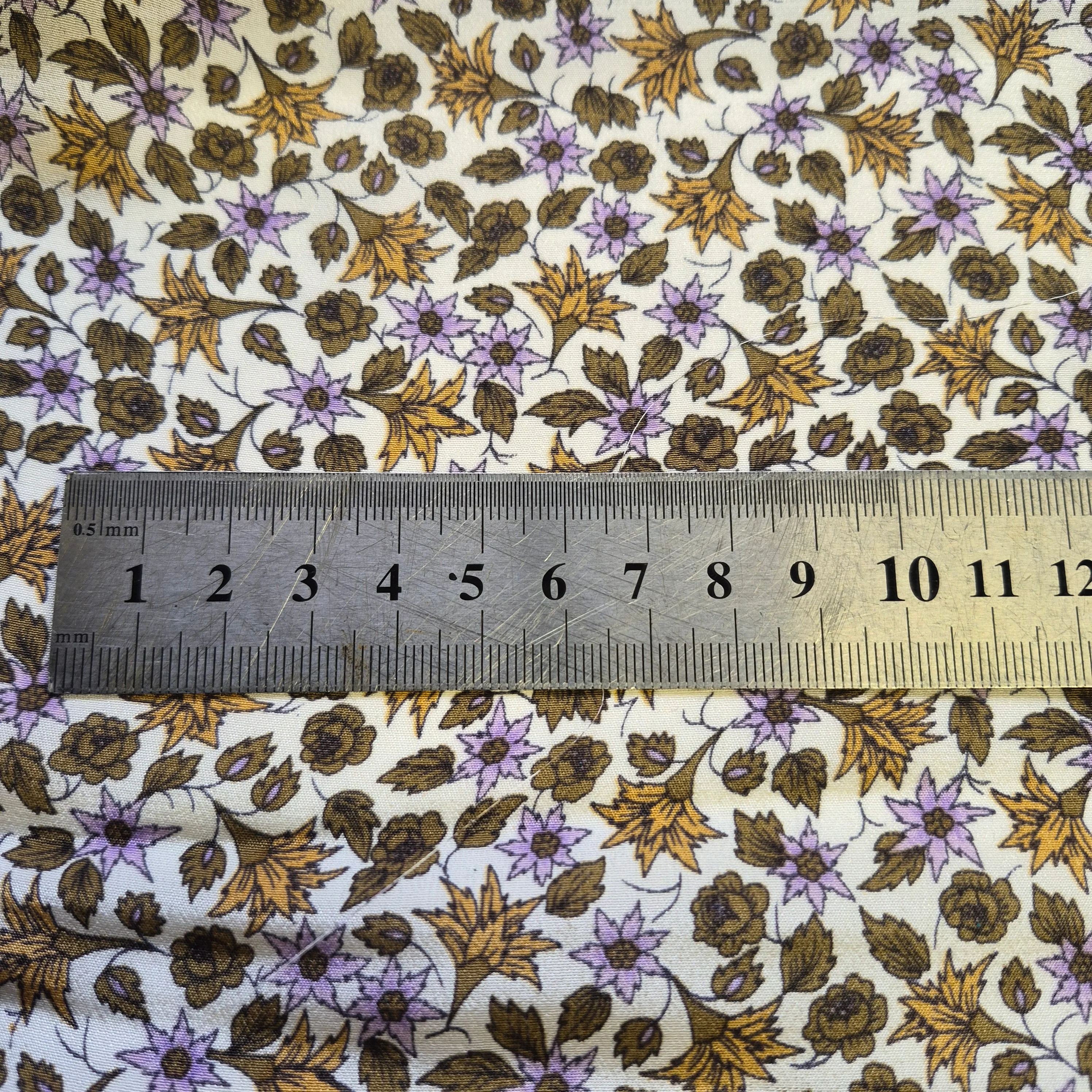 Pure Silk Crepe Fabric Small  Floral Printed 55" Wide - Image 7